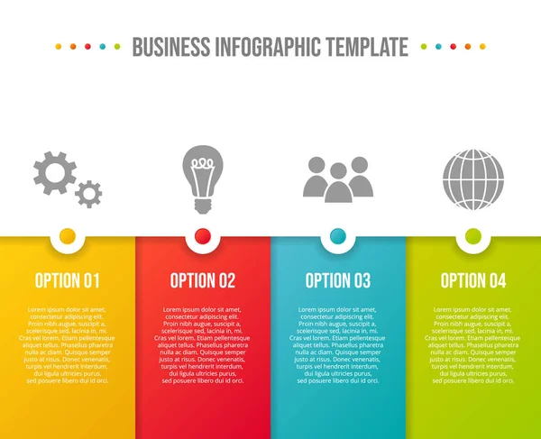 Modelo Infográfico Colorido Cronograma Negócios Vetor — Vetor de Stock