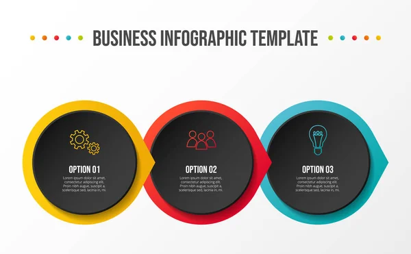Infográfico Negócios Com Ícones Conceito Modelo Vetor — Vetor de Stock