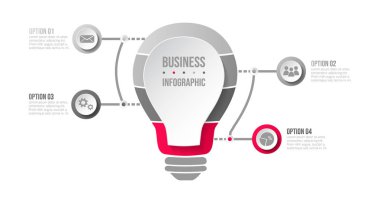 Infographic şablonu - iş zaman çizelgesi. Vektör