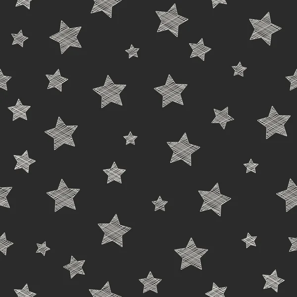 Концепция Бесшовного Рисунка Нарисованными Вручную Звёздами Вектор — стоковый вектор