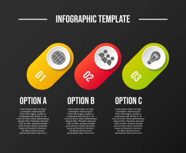 Bir şirket zaman çizelgesi ile iş ikonları/simgeleri - Infographic şablon tasarımı. Vektör