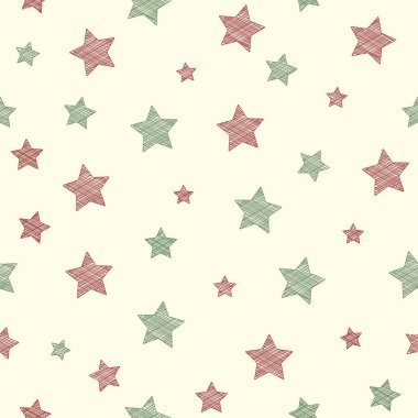 Noel için arka plan sorunsuz doku yıldız ile-. Vektör.