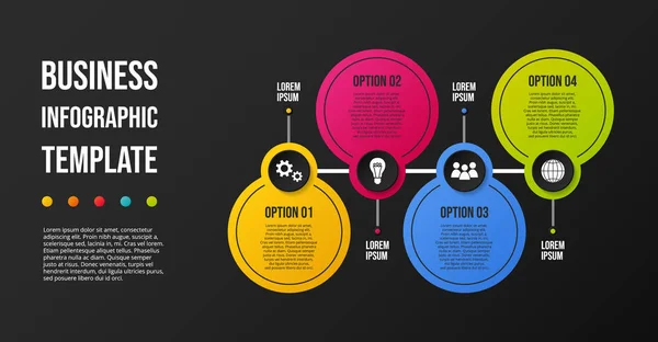 Plantilla Infografía Redonda Línea Tiempo Del Negocio Vector — Archivo Imágenes Vectoriales