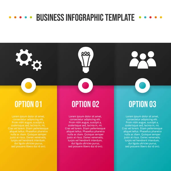 Conceito Infográfico Colorido Com Ícones Negócios Modelo Infográfico Vetor — Vetor de Stock