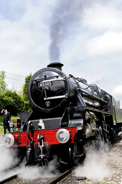 Rothley Grote Centrale Stoomtrein Verenigd Koninkrijk 2015 45305 Lms 5305 — Stockfoto