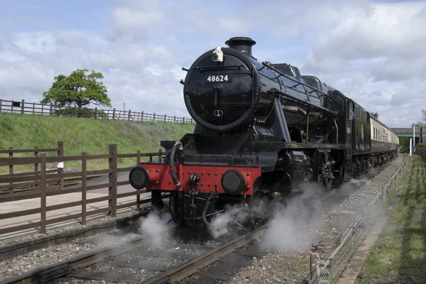 Rothley Grote Centrale Stoomtrein Verenigd Koninkrijk 2015 Stanier Vracht Locomotief — Stockfoto