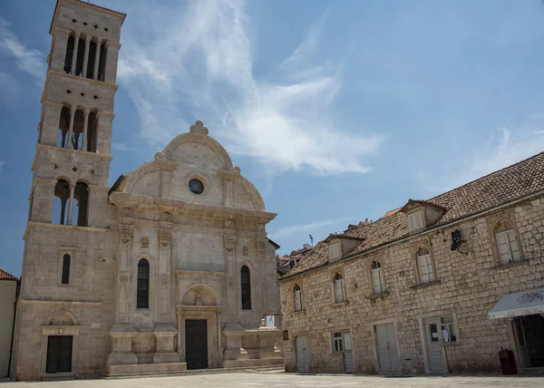 Croatia Haver Juni 208 Die Stephen Kirche Aus Dem Jahrhundert Stockbild