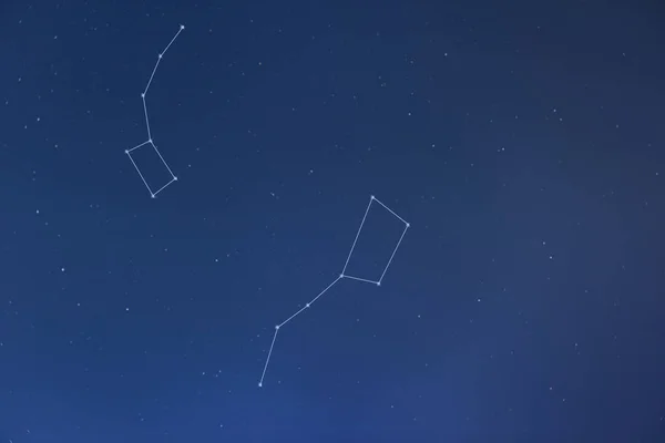 ビッグディッパー、リトルディッパー&北極 - 星座 ロイヤリティフリーのストック画像
