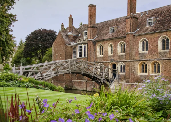 Cambridge Agosto 2018 Mathematical Bridge Nel Parco Del Queens College — Foto Stock