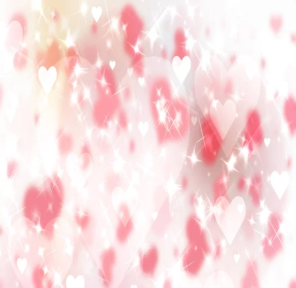 Red Valentine Day Background Pink Hearts — Stock Photo, Image