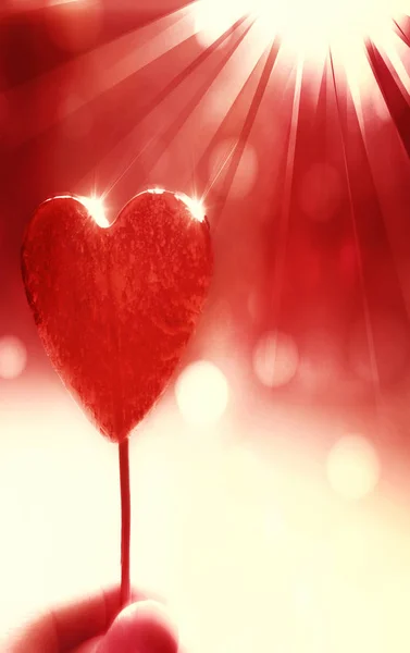 Valentines Day Background Red Hearts — Stock Photo, Image