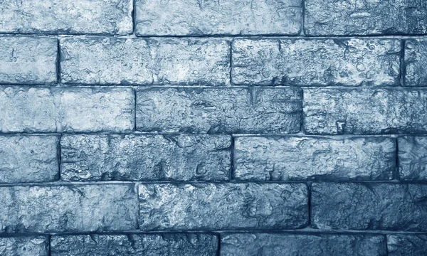Blue Brick wall texture or brick wall background
