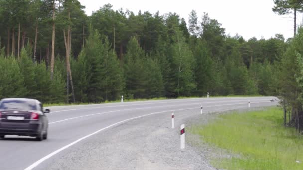 Snelweg Surgut Kogalym Tele Schot — Stockvideo