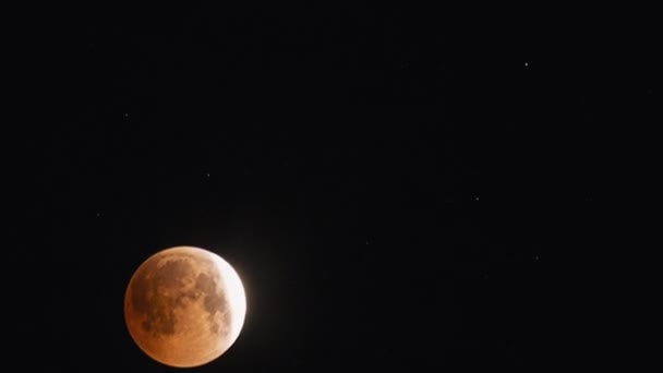 Полное Лунное Затмение Июля 2018 Года Timelapse — стоковое видео
