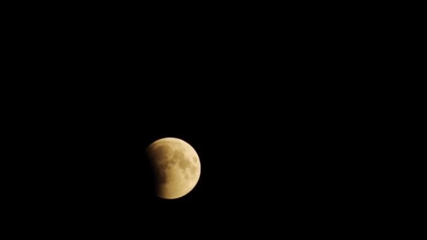 Total Lunar Eclipse July 2018 End Eclipse — Stock Video