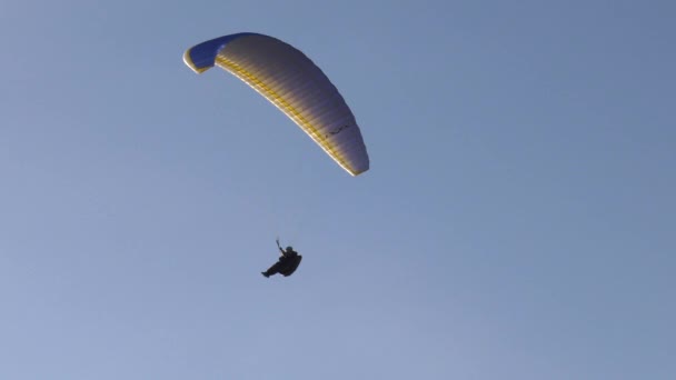 Parapente Voando Corrente — Vídeo de Stock