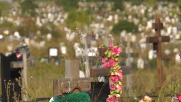 Cementerio Ciudad Partes Musulmanas Ortodoxas — Vídeos de Stock