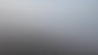 Tayga Güz. Sabah sis. Havadan görünümü.