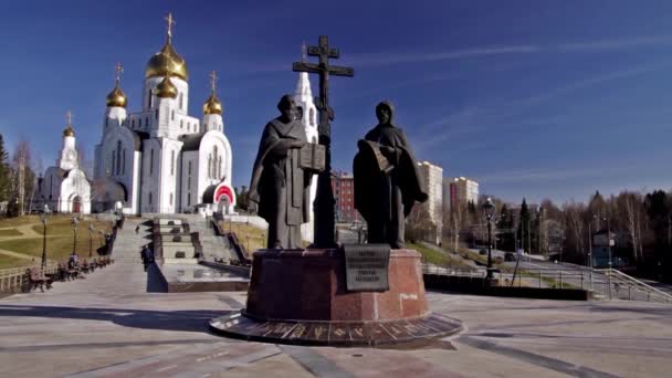 Khanty Mansiysk Iglesia Resurrección — Vídeo de stock