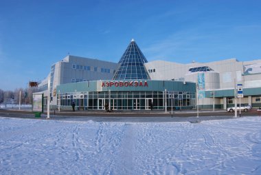 Şehir Khanty-Mansiysk bina Havaalanı.