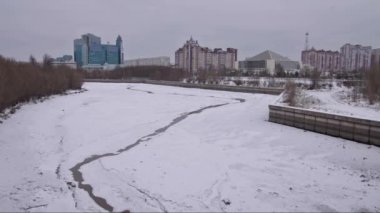 Surgut kışın. Gazpromtransgaz görünüm.