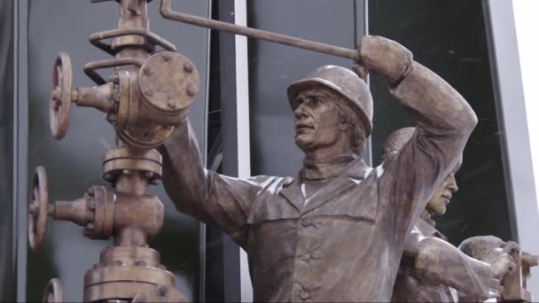 Surgut Petrol Işçileri Için Anıt — Stok video