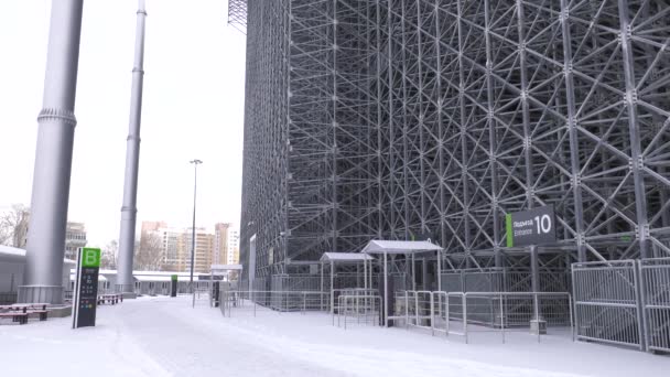 Jekatěrinburg Stadionu Arena Zimě — Stock video