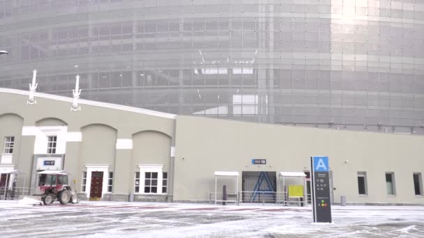 Jekatěrinburg Stadionu Arena Zimě — Stock video