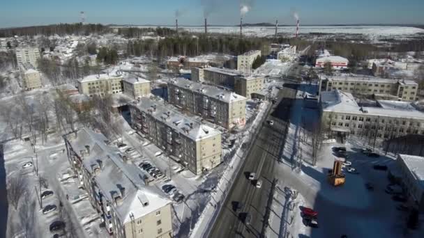 Kachkanar Sovjetisk Konstruktion Industriell Stad Utsikt Från Luften — Stockvideo