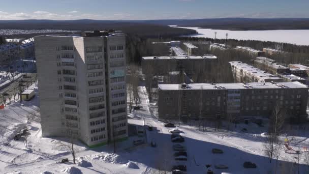 Okänt Sovjetiska Byggandet Industristad — Stockvideo