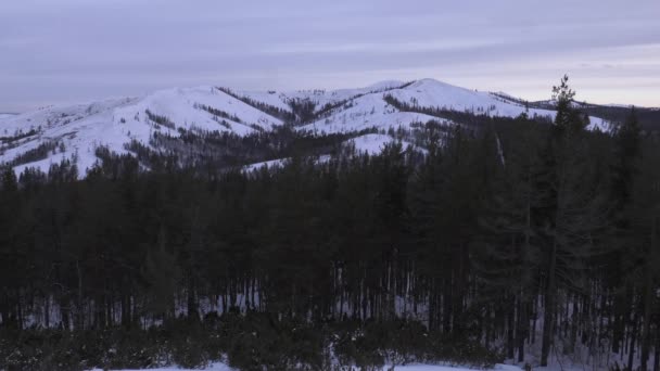 Uralbergen Vintern Dawn — Stockvideo