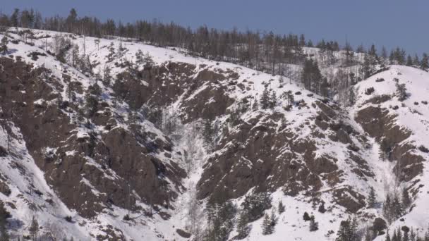 Montanhas Urais Inverno Dia Gelado — Vídeo de Stock