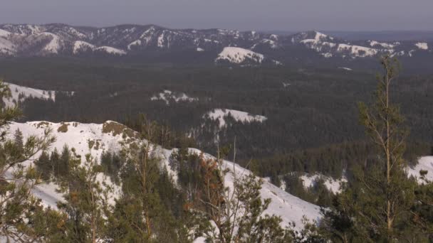 Montanhas Urais Inverno Dia Gelado — Vídeo de Stock