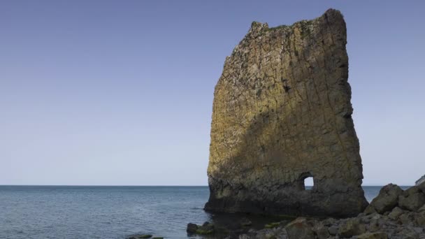 Monumento Della Natura Sail Rock Parus Rock All Alba Accelerato — Video Stock