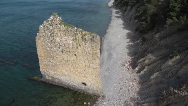 Monument Naturen Sejl Rock Eller Parus Rock Luftfoto – Stock-video