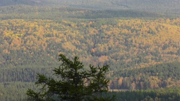 Sydural Höst Bergen Vid Solnedgången — Stockvideo