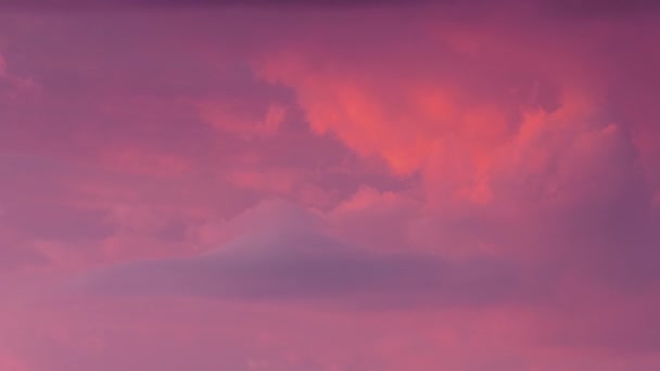 Zuidelijke Oeral Herfst Bergen Bij Zonsondergang Sunset Sky — Stockvideo