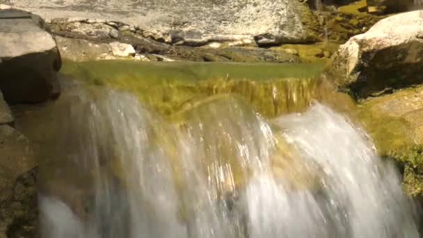 Montañas Caucásicas Río Montaña Zhane — Vídeos de Stock