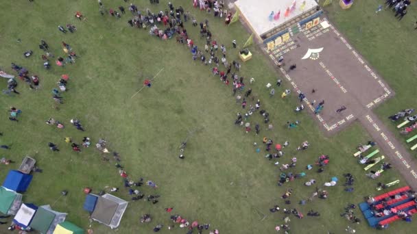 Volksfeste Baschkirien Sabantuy Der Feiertag Des Pflugs Luftbild — Stockvideo