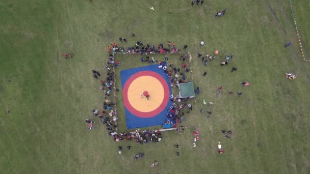 Festiwale Folklorystyczne Bashkiria Sabantuy Święto Pług Narodowe Zapasy Kuresh Widok — Wideo stockowe