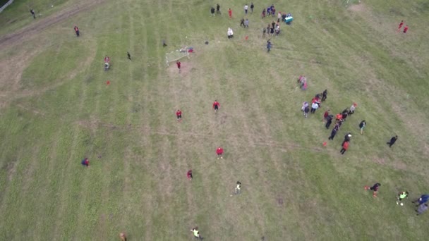 Folk Festivals Bashkiria Sabantuy Holiday Plow Aerial View — Stock Video