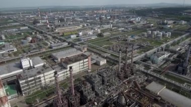 Gazprom neftekhim Salavat. Petrokimya kompleksinin havadan görünümü. Bölüm 2.