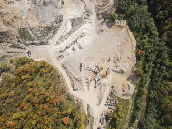 Quarry Extraction Dolomite Gypsum Limestone Aerial View — Stock Photo, Image