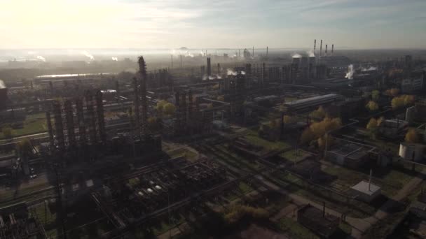 Стерлитамакский Нефтехимический Завод Вид Воздуха — стоковое видео
