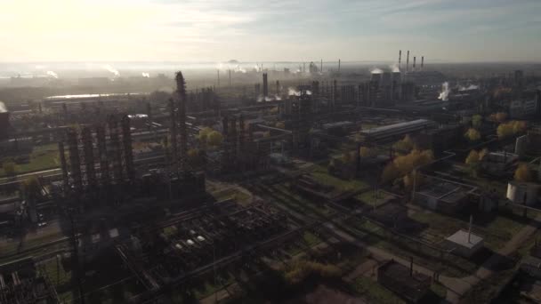 Sterlitamaks Petrokemiska Fabrik Flygbild — Stockvideo