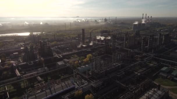 Sterlitamaks Petrokemiska Fabrik Flygbild — Stockvideo