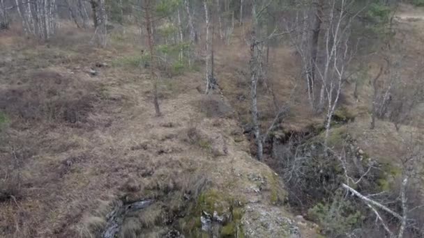 Sumgan Kutuk Karst Cave Descent Cavers Cave Aerial View — Stok video