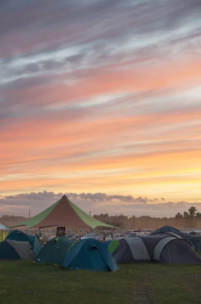 Sunset Campground — Stock Photo, Image