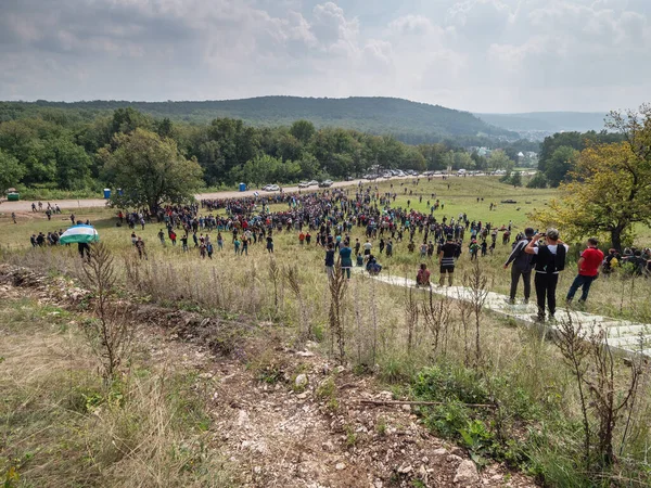 Bashkiria Lakói Tiltakozni Fognak Kushtau Hegy Lerombolása Ellen Jsc Bashkir — Stock Fotó