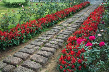 Parktaki taş geçit..